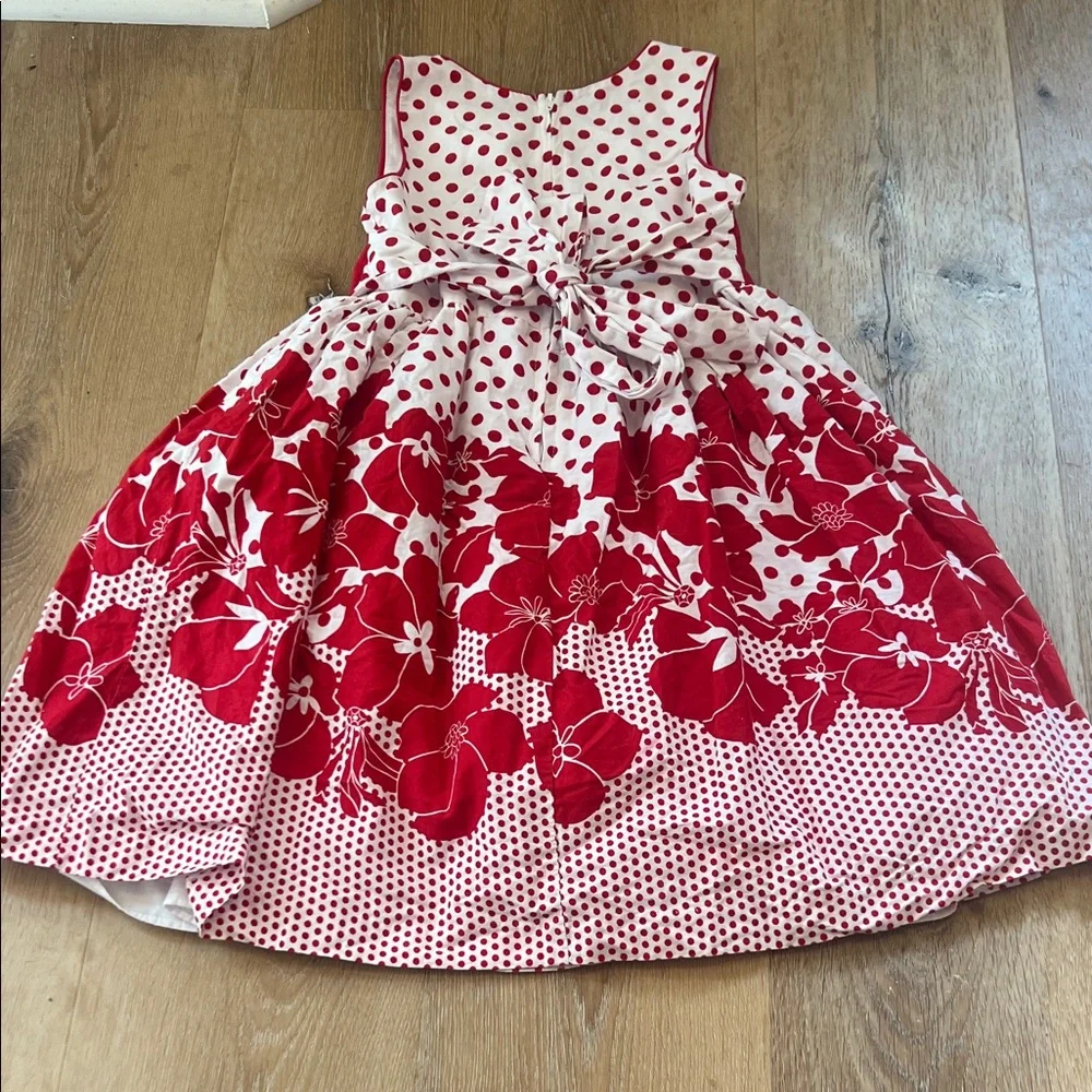 Vintage Charming Red and White Polka Dot Kids Dress 6